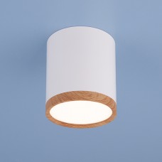 Накладной потолочный светодиодный светильник DLR024 6W 4200K белый матовый/светлый дуб