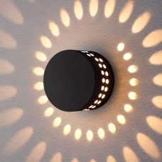 Уличный настенный светодиодный светильник ARKADA черный 1585 TECHNO LED